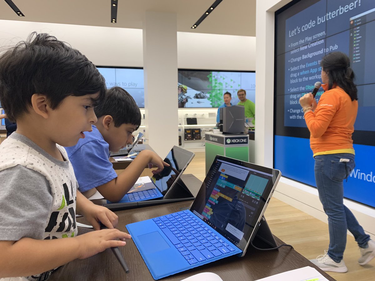 MrsAnaliGarcia's tweet photo. Can’t wait to bring this learning to our students @Almeda_Elem @HISDMultiPrgms @HISDLiteracyBy3 @HISD_Dyslexia from @MicrosoftEDU Summer Camp!! #STEM #STREAM #Literacy #community #microsoftools Thanks Grace, Gonzalo, Robbie and Microsoft Galleria team! https://t.co/C2zBVzpwj1