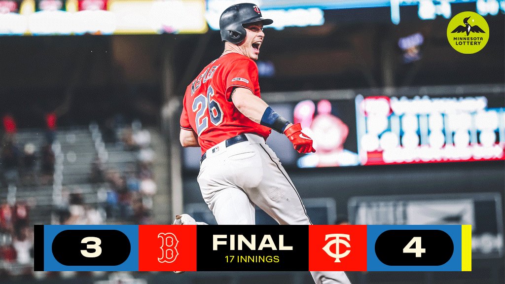 Twins's tweet photo. RECAP: We almost played 2 to really earn our first walk-off win of the season. https://t.co/g3HENyCPEE #TwinsWin #MNTwins https://t.co/aB99MsjneO