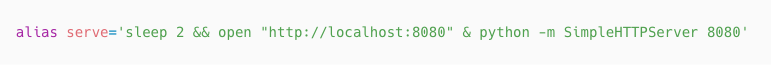 Sharing a quick one-liner for #webdev 's out there that need a command to serve up the current directory with a local webserver and open the browser at the same time. #macOS #FrontEnd #webdevelopment  #digtialgravy