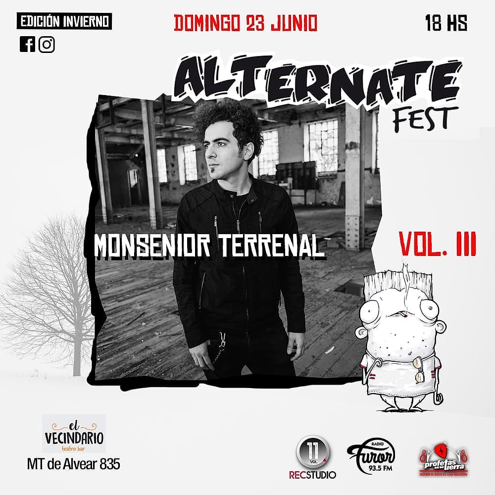 Profetasensutie's tweet photo. Ya llega el Vol. III #EdiciónInvierno del @alternatefest 🤩 Domingo 23 de junio en @Espelvecindario MT de Alvear 835, Córdoba 👉. Y @monsenior_ se presenta en vivo 😎. Anticipadas a 100 $ en @radiofuror (Humberto Primo 2925) Invitan @Profetasensutie @radiofuror @vol11studio https://t.co/UVt59NQEcB