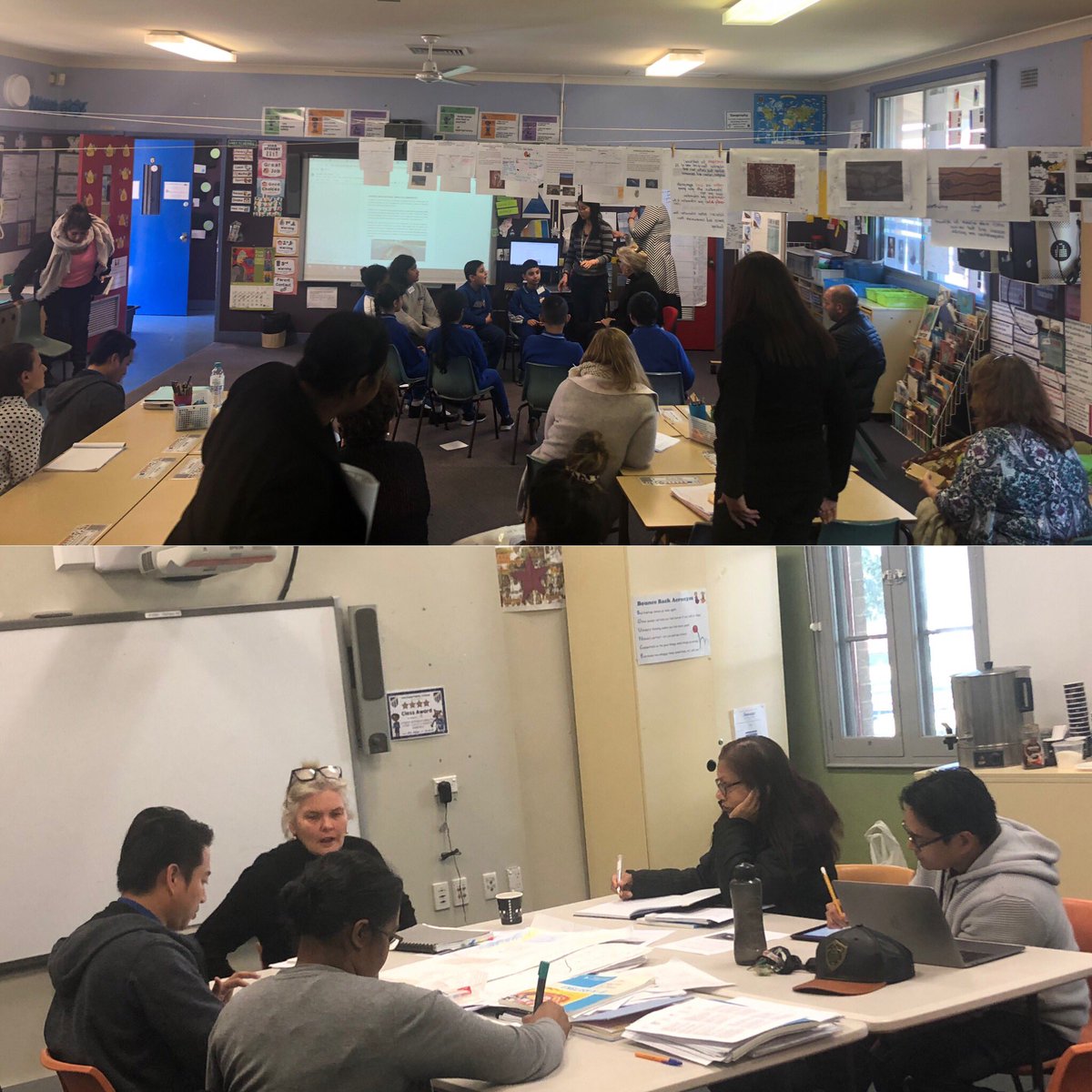 FPS1895's tweet photo. Working with Jann Farmer Hailey @fps1895 with multiple schools on improved literacy practice. How do we change our questioning, focus our planning, guide learning through explicit success criteria. What modelling is done? How do we use known to the unknown?  Brilliant learning! https://t.co/LDNHEdp7pJ