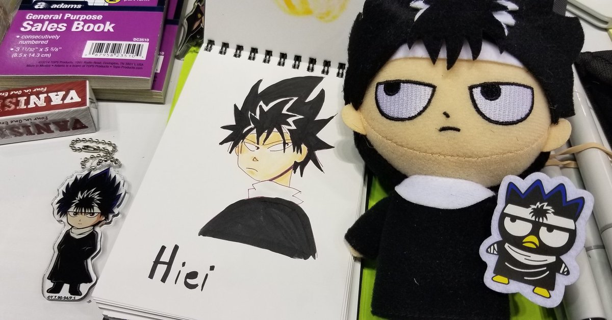 Scrawleyart's tweet photo. Not sure how I missed posting this! Found Yu Yu Hakusho merch of Hiei this past weekend @GreaterAustinCC
I couldn't help myself hehe.
#hieu #yyh #plushie #keychain #copicsketchmarkers #copicpaper #copic #atx #scrawleyart https://t.co/xJmW0u0Me4