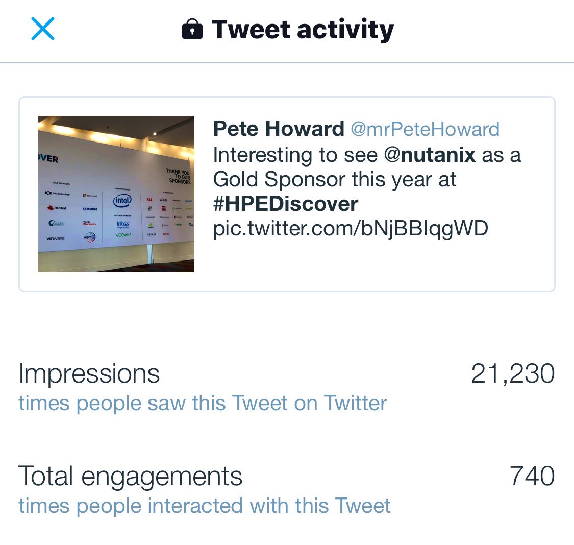 This is certainly a personal record, thanks for the RTs and views everyone! #HPEDiscover
