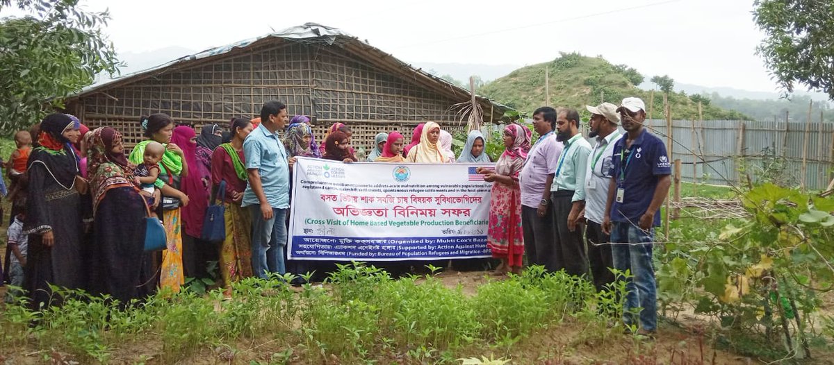 ACFBangladesh's tweet photo. To #Learn from each other &amp; share experiences, our program's #ModelMothers &amp; #Livelihood project participants on a Cross visit on "Home Based Vegetables Production" in Choto Licuaprang, Hnila, Teknaf. @ACFBangladesh with generous support from @StatePRM and Partner NGO Mukti. https://t.co/Cxgv43u1Qf