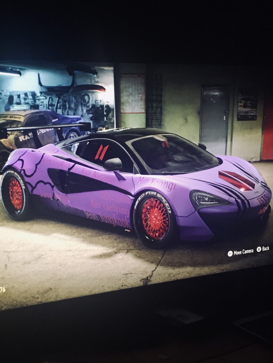 JkPlayboyBun's tweet photo. Check out the McLaren 570s me and my brother designed on Need4speed lol don’t judge. Rich ARMY make this a fan project to give to them lol maybe itll be ft in the next MV 😂 #ARMY #BTScar @BTS_twt @BigHitEnt https://t.co/Waoz8skfsH