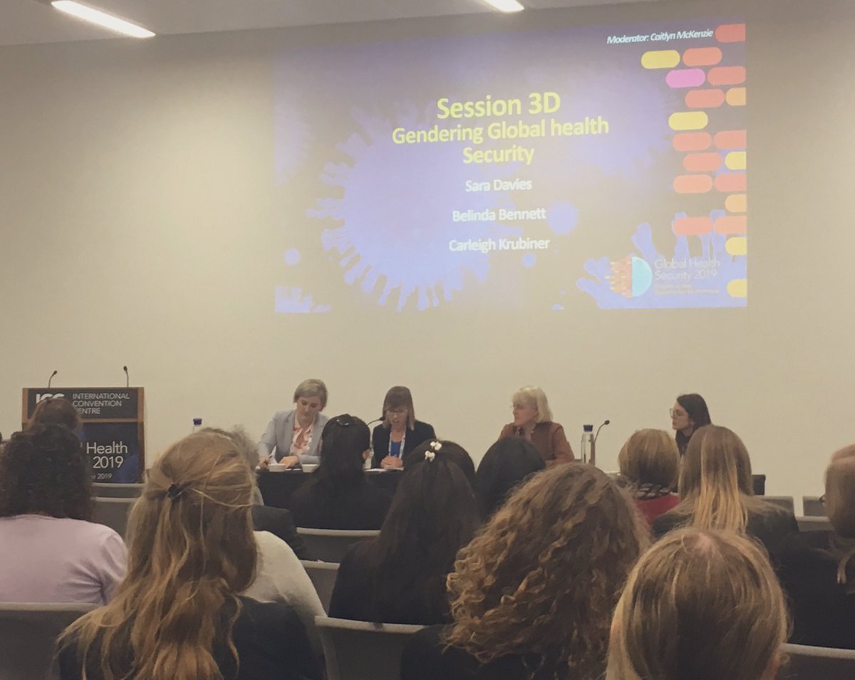🗣“We need to starting including #gender analysis in evaluations” excellent points made by <a href="/DaviesSaraE/">Sara E Davies</a> on the Gendering Global Health Security panel at #GHS2019 🌏 #SustainableDevelopment #GlobalHealth #HealthForAll