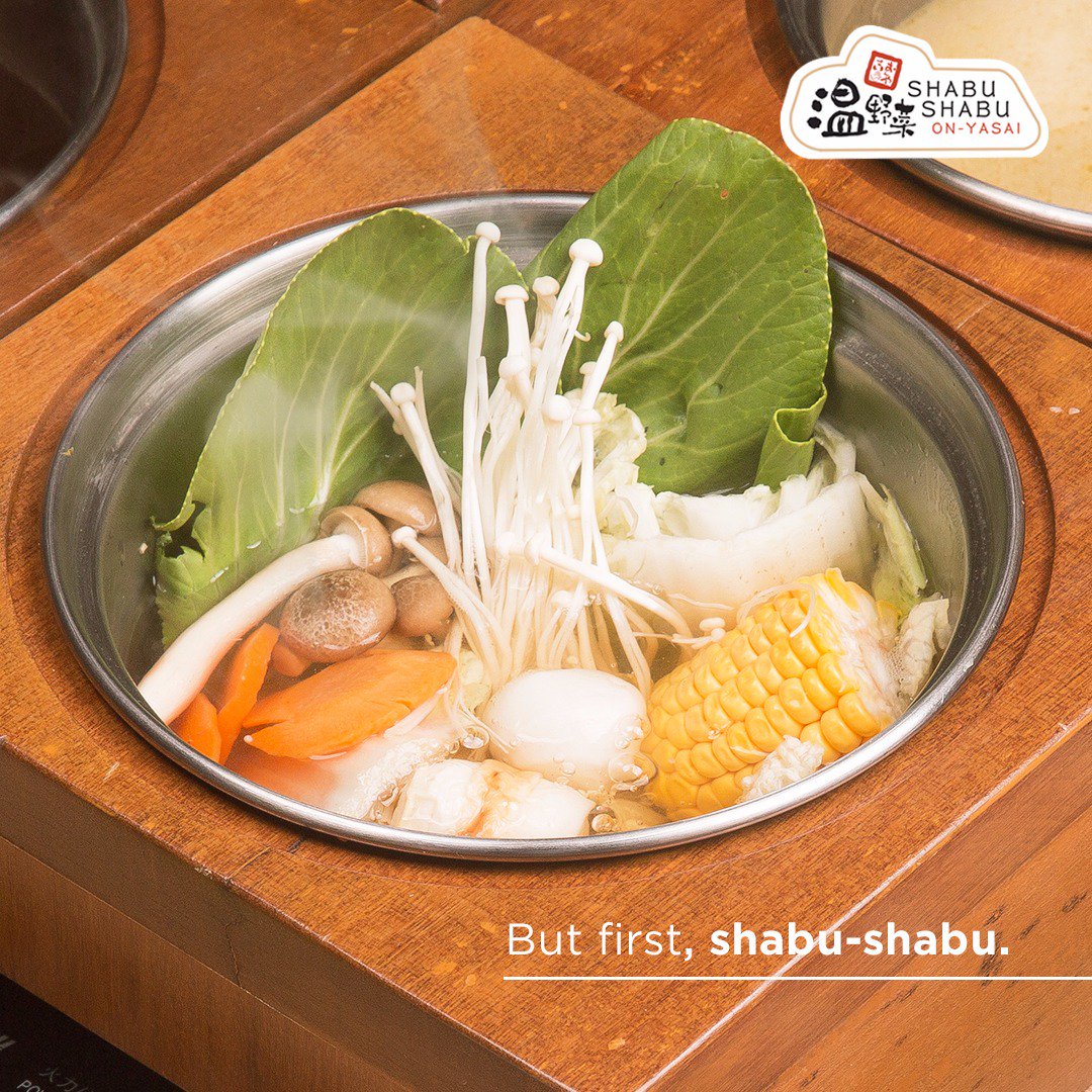 OnYasai_ID's tweet image. Some would agree our shabu-shabu is their good mood food. Especially the selection of our juicy meat and choices of fresh veggies meets our tasty broth. So first thing first, let&apos;s freshen up you with On-Yasai!

#OnyasaiID #shabushabu #japaneseshabushabu