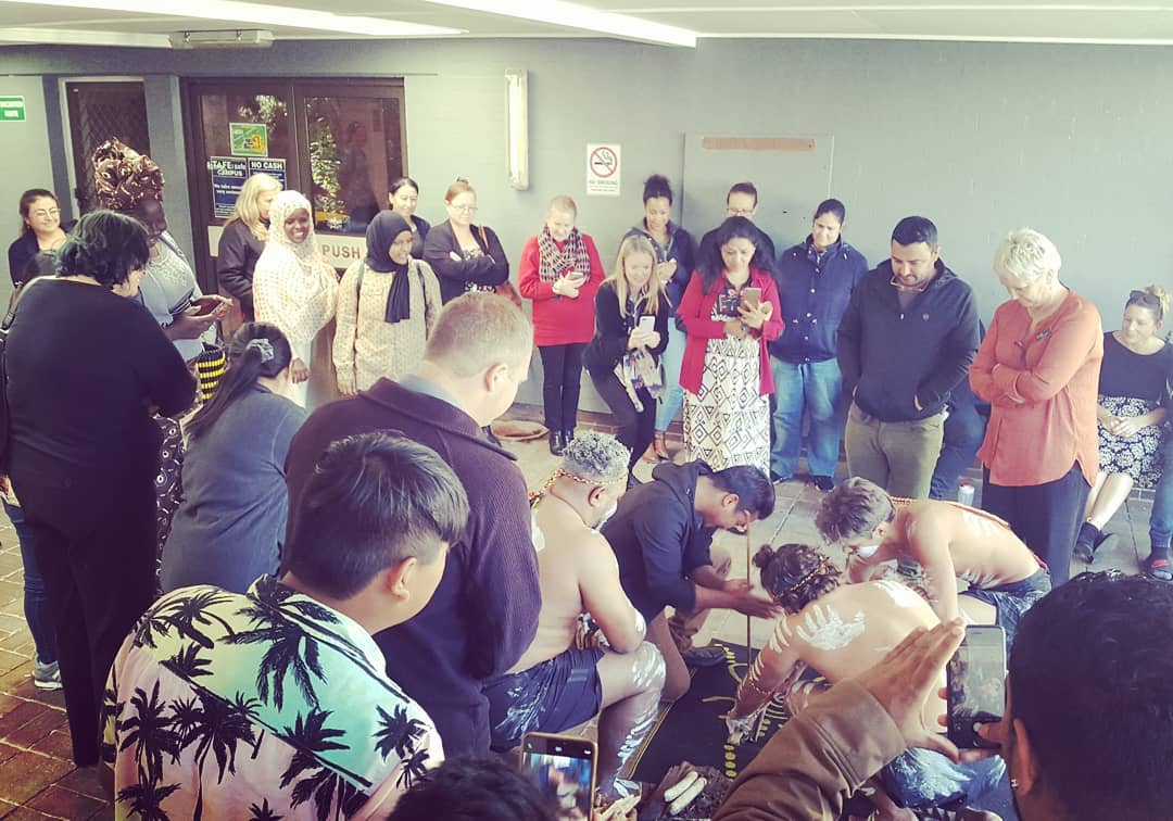 nyanggan's tweet photo. A great morning sharing Gumbaynggirr Culture with @tafensw Coffs Harbour in preparation for Naidoc Week 2019 π£ @ Coffs Harbour, New South Wales #NAIDOCWEEK2019 #BMNAC #2PATHSTRONG https://t.co/d8SUXleOCN