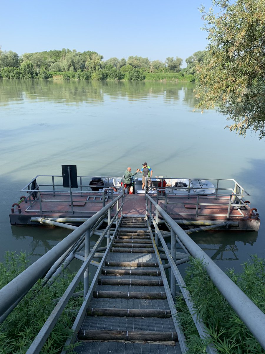 MargheNick's tweet image. Here’s Danilo, the boatman ferrying #ViaFrancigena pilgrims across the river Po. This is the Transitum Padi, the same crossing Sigerico did 1000 years ago. 

#inemiliaromagna
#emiliaromagnaslow 
@ERTourism