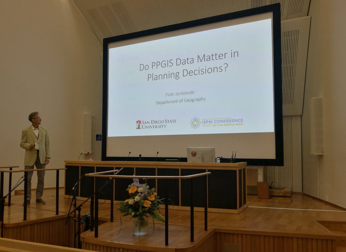 Professor Piotr Jankowski is asking if PPGIS data matter in planning decisions in his key note talk at #ISPM2019