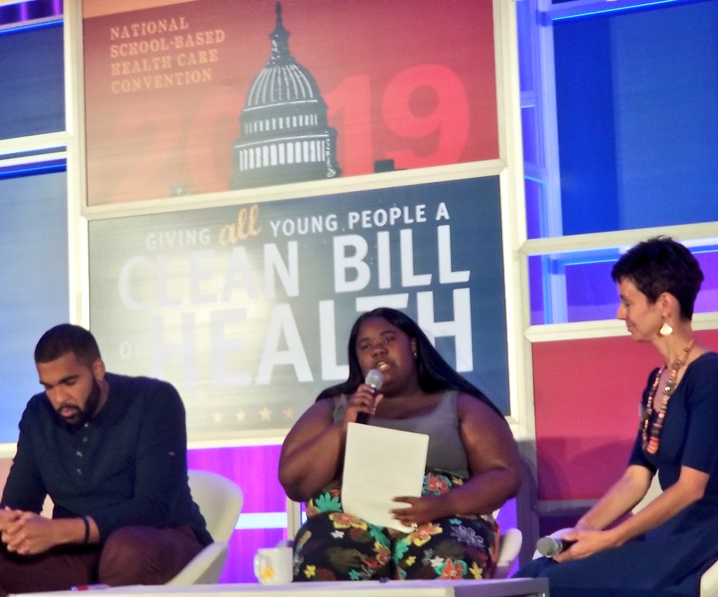 VOYCEProject's tweet photo. "My cousin was murdered at a gas station near our home & caused me trauma and pain that affected my grades too. Dealing with #trauma is hard, so where is the support in our schools? This is why we have the #RethinkingSafety campaign." -Meyiya
#SBHC19
@justschools @CommsUnited https://t.co/5XeuYhc3Nj