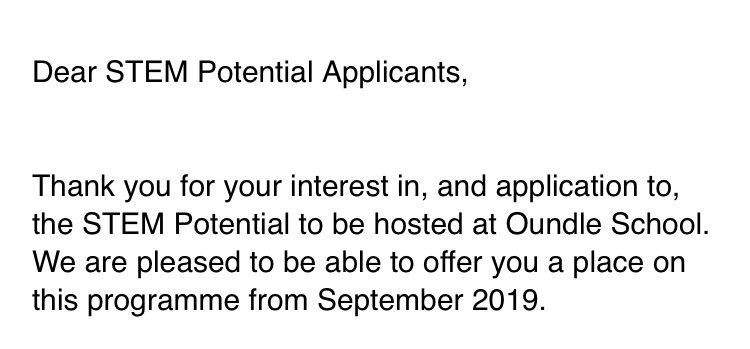 So happy to be accepted to the Oundle STEM Potential programme! <a href="/KBuccleuchA/">KBA</a> <a href="/KBAGriffin/">KBA Griffin House</a> @kba_edmonds @lauramason_19 <a href="/KBAScience/">KBA Science</a>