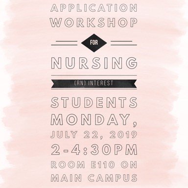 itcchealthth's tweet photo. Are you considering applying for the RN program? If so, join us on Monday, July 22nd for an application workshop! We will help you complete and submit the application. Please be sure to bring the proper documentation(HS transcript/GED, etc.)! Ask your advisor for details! https://t.co/Z1FYkKPrp8
