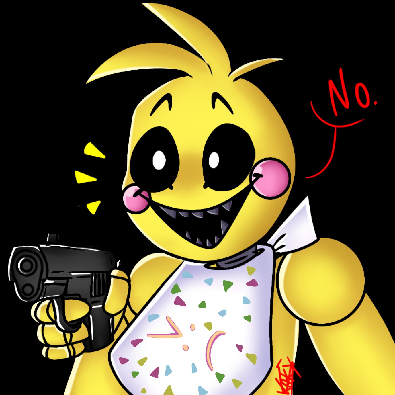 Mile on X: Desenho da Toy Chica,bruh. ;-; Infelizmente sei fazer