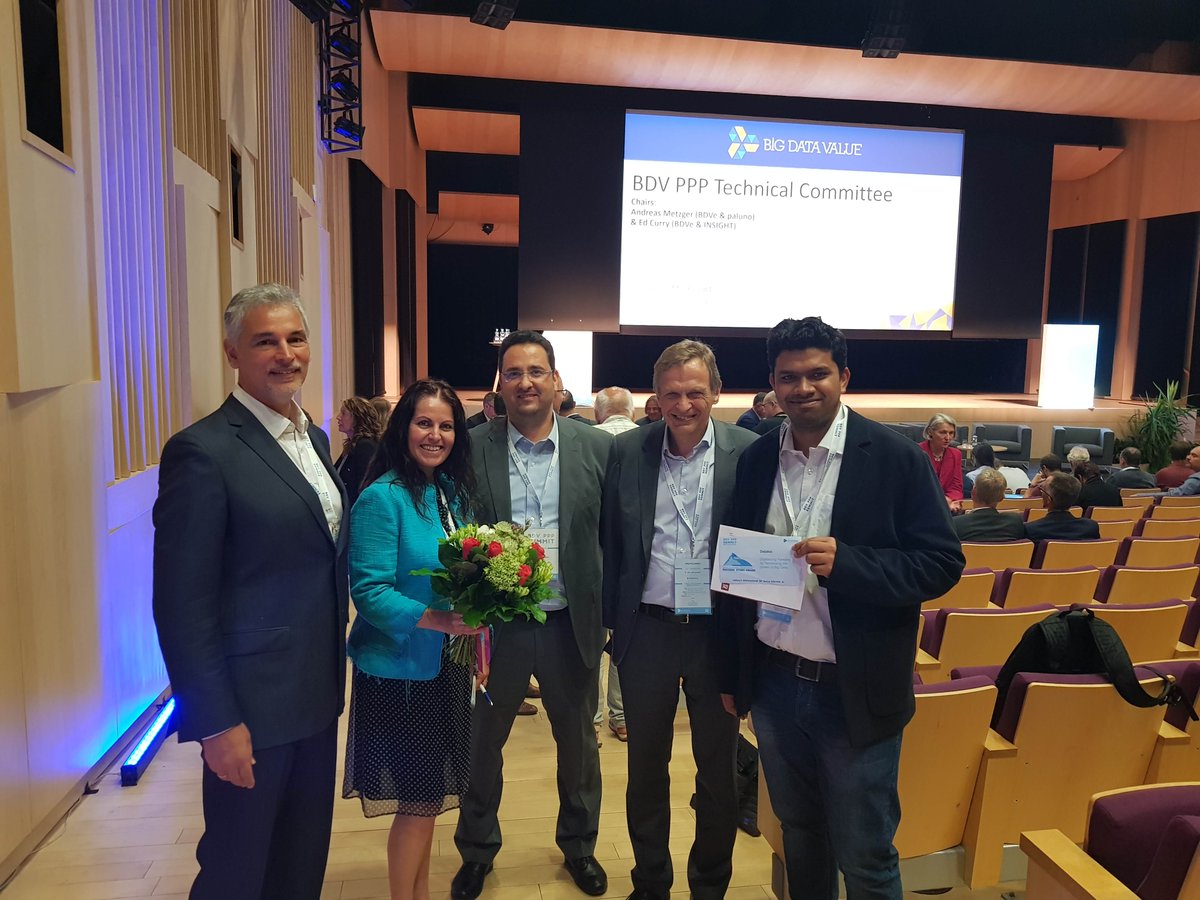 DataBio_eu's tweet photo. The "Digitalizing Forestry by harnessing the power of Big data" success story from #DataBio partners won today the second prize at the #BDVSummit at Riga. The first prize went to the whole #TT project. https://t.co/GHl3zQfWan