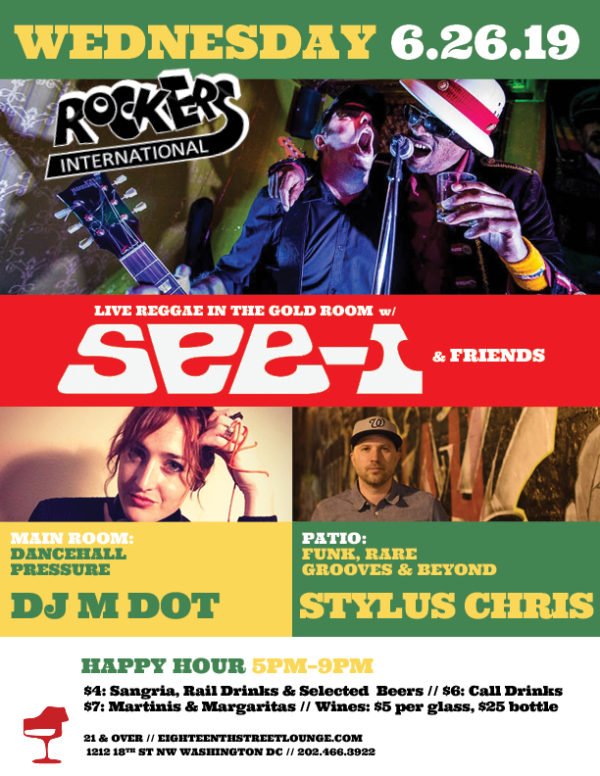 fusicology's tweet photo. Tonight WDC #RockersInternational with DJ M Dot, See-I + Stylus Chris, John Bowen, Clutcha Sound and I & I Vibration @18thSTLounge https://t.co/TqwledPLIA #DJMDot #StylusChris #SeeI #IandIVibration #ClutchaSound #JohnBowen @Seei @cultchasound @styluschris @iamdjmdot https://t.co/iDnRRXsCEg