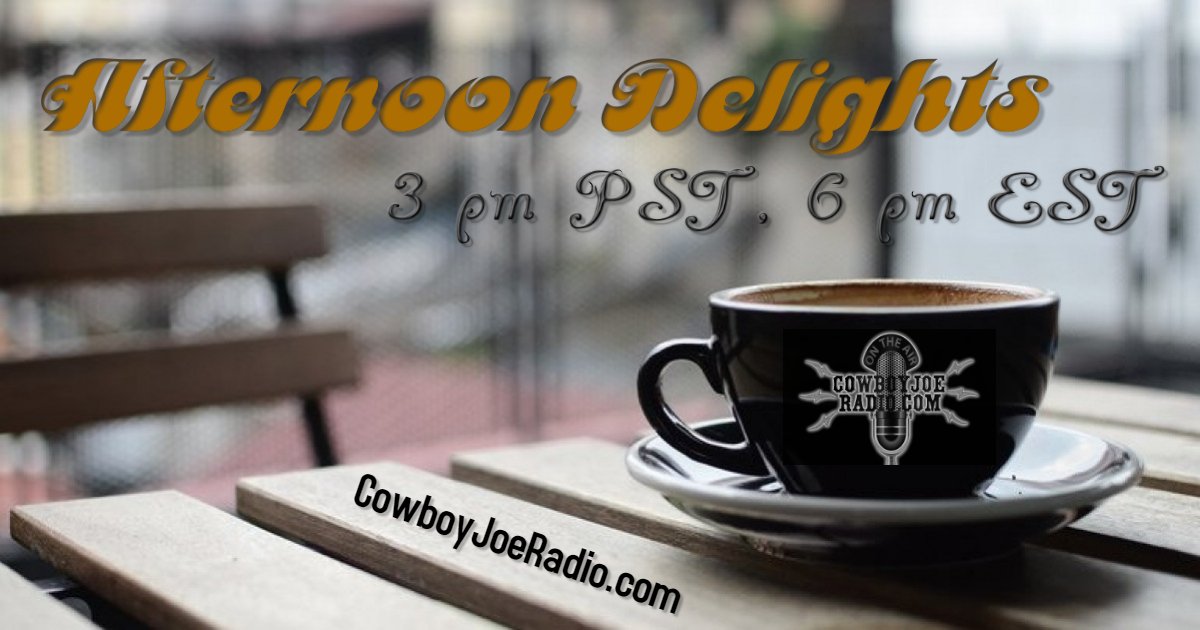 CBJRadio.com (@cbjradio_com) on Twitter photo Afternoon Delights start at 3 pm PST, 6 pm EST only on CowboyJoeRadio.com! NEW music from <a href="/BLACKDAWNBAND/">BLACK DAWN</a> <a href="/TheNewBardots/">TheNewBardots</a> <a href="/ageofdays/">Age of Days</a> <a href="/wASHINGpROJECT/">tHE wASHINGTON pROJECT</a> <a href="/WaylandTheBand/">Wayland</a> <a href="/ModernMimes/">Modern Mimes</a> <a href="/LotusInStereo/">LOTUS IN STEREO</a> <a href="/SimpleRadicals/">The Simple Radicals</a> <a href="/kingdomcollapse/">Kingdom Collapse</a> <a href="/SiLK9rocks/">SILK9</a> <a href="/sabrinafallah/">Sabrina Fallah</a> @Primes_Official Afternoon Delights start at 3 pm PST, 6 pm EST only on CowboyJoeRadio.com! NEW music from <a href="/BLACKDAWNBAND/">BLACK DAWN</a> <a href="/TheNewBardots/">TheNewBardots</a> <a href="/ageofdays/">Age of Days</a> <a href="/wASHINGpROJECT/">tHE wASHINGTON pROJECT</a> <a href="/WaylandTheBand/">Wayland</a> <a href="/ModernMimes/">Modern Mimes</a> <a href="/LotusInStereo/">LOTUS IN STEREO</a> <a href="/SimpleRadicals/">The Simple Radicals</a> <a href="/kingdomcollapse/">Kingdom Collapse</a> <a href="/SiLK9rocks/">SILK9</a> <a href="/sabrinafallah/">Sabrina Fallah</a> @Primes_Official