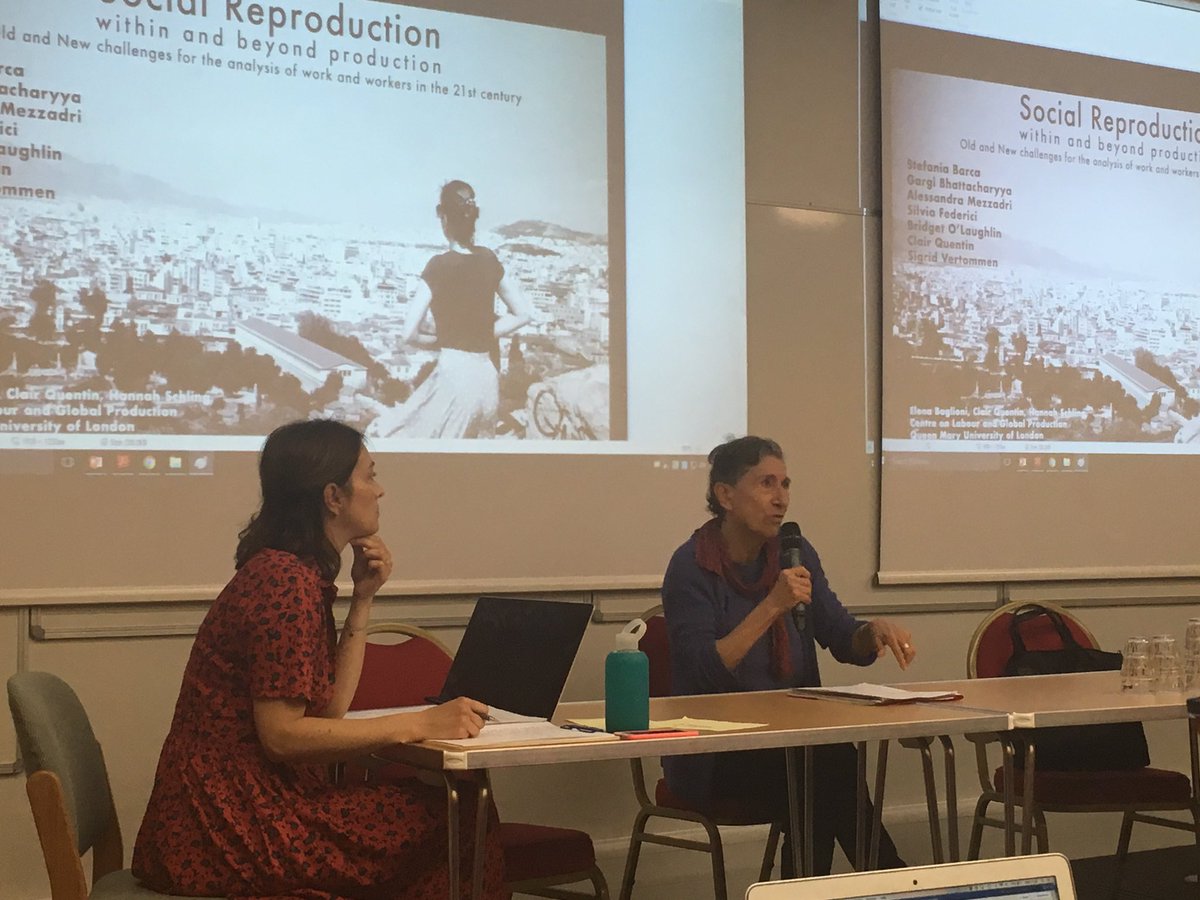 K_Brickell's tweet image. Social reproduction has a double meaning, reproduction of our lives, an ongoing that we cannot stop, but under conditions we struggle to oppose.

Powerful discussion with Silvia Federici at @QMUL event today. 

#socialreproduction #crisis #feminist #capitalism #solidarity