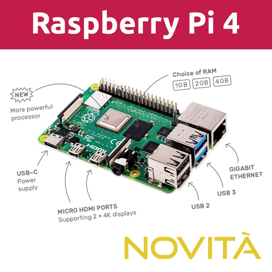 TechMakerIT's tweet image. È uscito il nuovo Raspberry Pi 4: ancora più potente, ancora più veloce. Disponibile in tre modelli con 1, 2 o 4 GB di RAM. techmaker.it/44-schede-rasp… #TechMakerIT #raspberrypi #raspberrypi4 #elettronica #faidate #tecnologia #videotutorial #sensori #diy #robot #robotica #tutorial