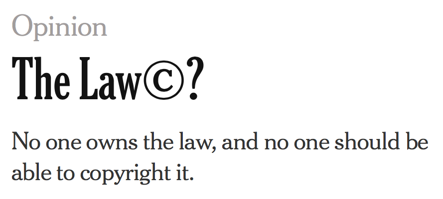 Headline reads: The Law©?