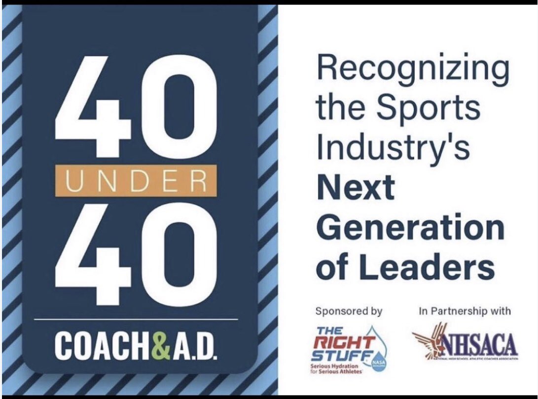 HoggLifeCoach's tweet image. I’m so honored to be named to Coach &amp;amp; AD’s “40 Under 40” of the Sports Industry for the 2019 class. 
#CoachAD #SportsLeadership #AthleticAdministration #blessedeveryday #TTT #hoggwise #fulttilt #2020Vision