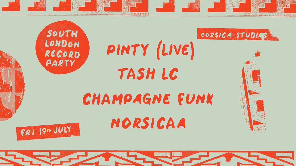 SLRecordFair's tweet image. Yes, super excited to present a night of top to bottom, heavy London talent at @Corsica_Studios on July 19 • come through, tickets here..

residentadvisor.net/events/1280540