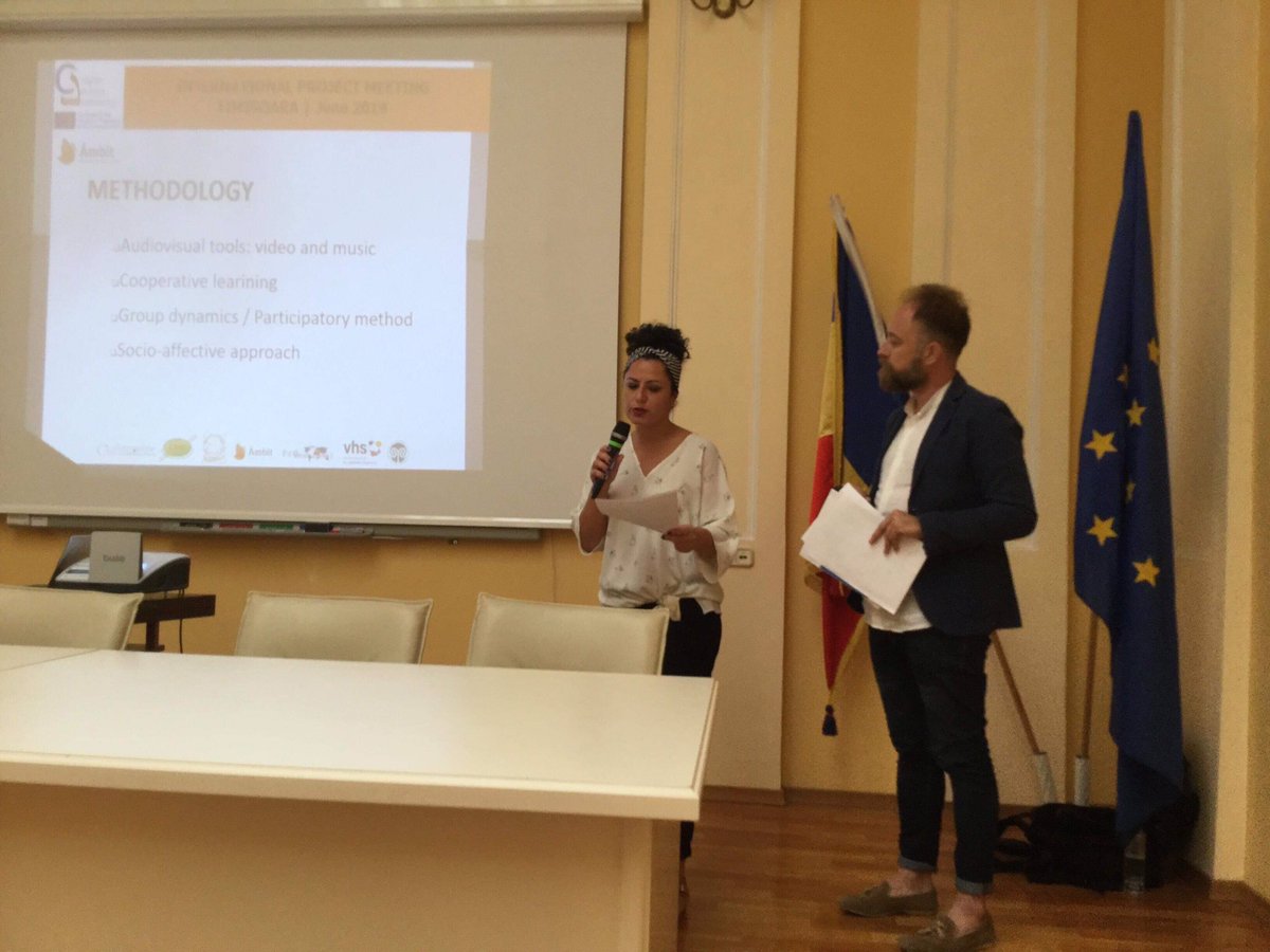 AssociacioAmbit's tweet photo. #InternationalWorkShop on Active Citizenship kicking off in #Timisoara
@jvilaltai and Deboah Micheletti
@AssociacioAmbit are presenting the Spanish methodology used in #remproject #remproject
@EU_Social @Erasmus_Project @EUErasmusPlus @EPALE_EU https://t.co/CS5dh5hLQ1 https://t.co/Z9mSpP9LmH