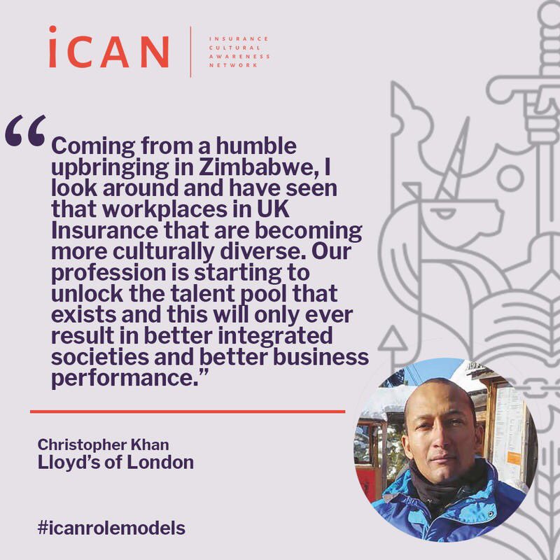 I_CAN_UK's tweet photo. Over the course of the next few months, we will highlight the 35 role models in the book to showcase their achievements and why they are #rolemodels 🌟🌟🌟

This week, we feature Chris Khan from @LloydsofLondon 

#icanrolemodels https://t.co/ceqG4mVDAe