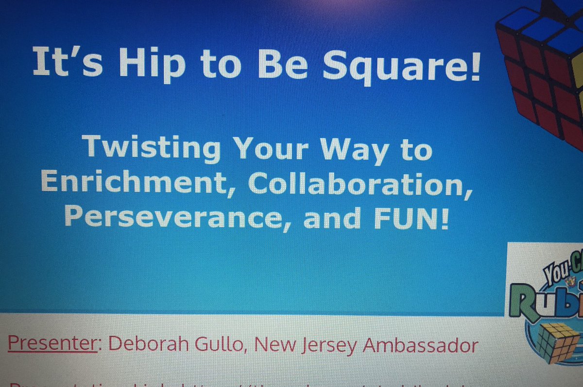 LamootsLibrary's tweet photo. One more day until I conduct my first presentation for @YouCanDoRubiks ! I am so excited to have embarked on this new professional opportunity! Thank you @sbtechgirl  for welcoming me to South Brunswick’s @sbsummertech https://t.co/e5z2UdK5wL