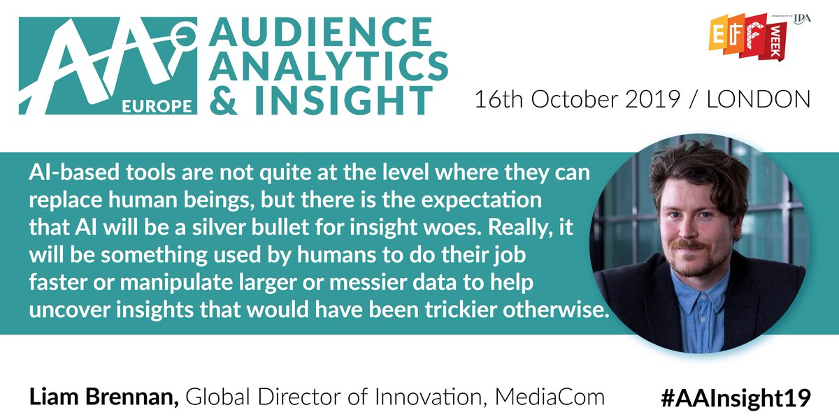 aa_insight's tweet photo. We caught up with @LCBrennan, Global Director of #Innovation at @MediaComGlobal, to explore what he considers to be the biggest challenges ahead of him joining us as a speaker at #AAInsight19 this October. https://t.co/c0b8ozCckb
 #AI #audiencedata #audienceinsight https://t.co/khE4IzPYUi