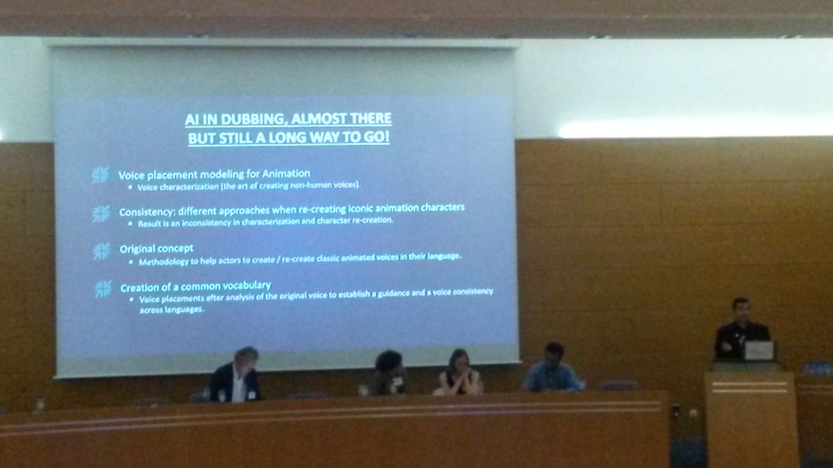 BHerrmann_INTL's tweet photo. The status of #dubbing and what #ArtificialIntelligence could/should bring to optimize it. Highly engaging presentation from Jacques Barreau from @TransPerfect #lti19 #globalization #localization #contentstrategy #innovation #automation #contenteffectiveness #digitalexperiences https://t.co/nQY6tlJxsi