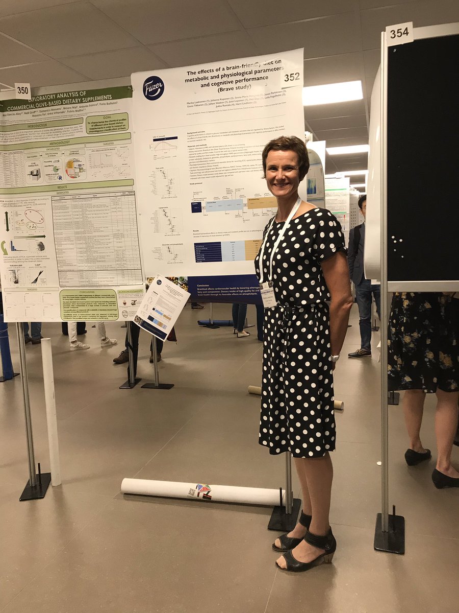 Brave-study @Metabolomics2019. #fazerbrainhow food is beneficial for cardiovascular health by lowering atherogenic lipid levels and modifying fatty acid profile. High quality fats and fibre can improve brain health through favourable effects on phospholipids. #fazerlab