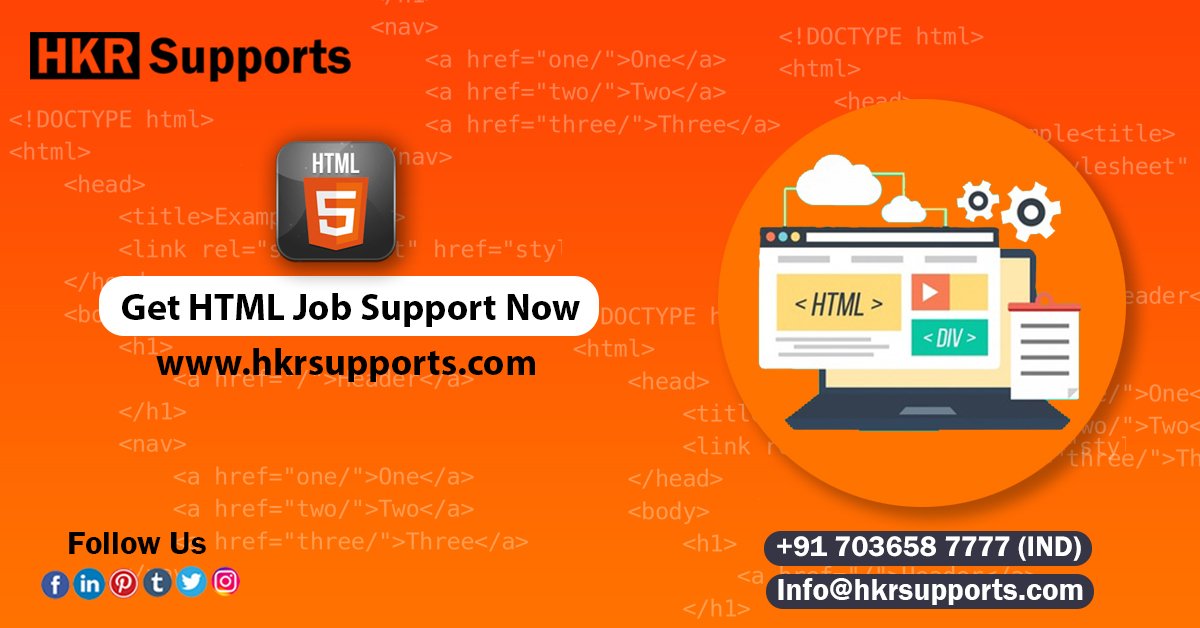 HkrSupports's tweet image. We Support our clients to resolve the technical issues in HTML. Always feel free to contact at +91 7036587777 us anytime and get your problems to solve.
visit:hkrsupports.com/html-job-suppo…
#htmlguide #htmlhelp #htmljobsupport #htmlsupport