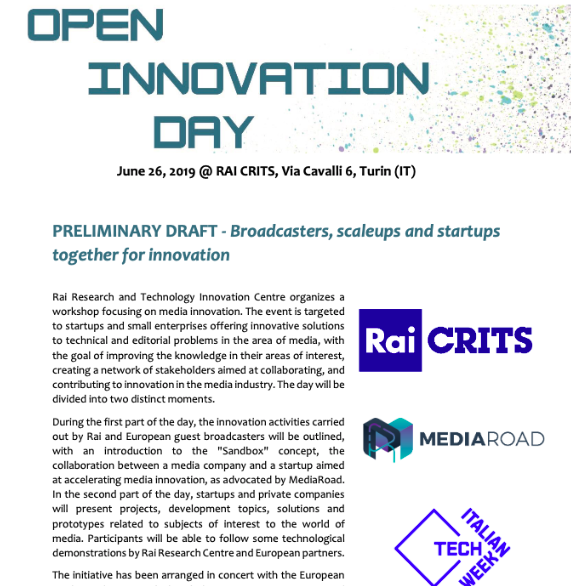 Mathesia_'s tweet photo. #DataDriven #ConsumerAnalysis, #RecommenderSystems #RatingPrediction ... Today we are talking about #Innovation in #Media at the #OpenInnovation Day Workshop organized by RAI Centre for Research, Technological Innovation and Experimentation during the #ItalianTechWeek! https://t.co/TtuLOj57po