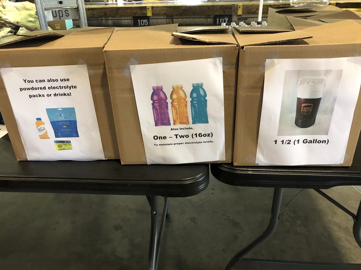 NaplesSafety's tweet photo. Hydration information station! Do you know what the proper amount of liquid to drink looks like? Our drivers do. #fldistsafety #safteysquad239 @UPStempe @Phil8Santana https://t.co/zJiRWuZxSQ