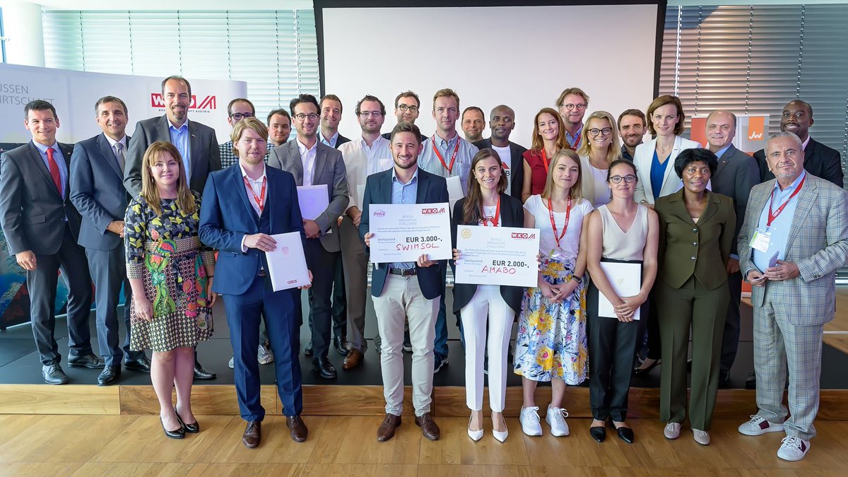 SwimsolGmbH's tweet photo. Yesterday, Swimsol won the second place in the Africa Innovation Challenge of .@wko_aw ! This means we are going to the .@innovsummit in Capetown in September to present our #SolarSea technology 🤩 Thanks a lot to the organizers and the jury! #solarenergy #Africa https://t.co/woJtuQcjne