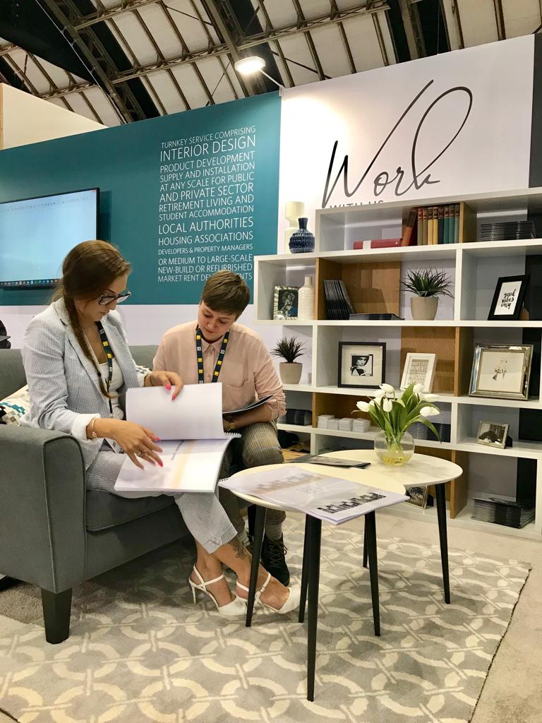 Come and see us today 📍 stand C31 at @CIH_Housing festival in Manchester for a chance to sit down and discuss your project and/or space, with an Interior Designer from David Phillips Social Living 's talented, in-house team. #CIHHousing