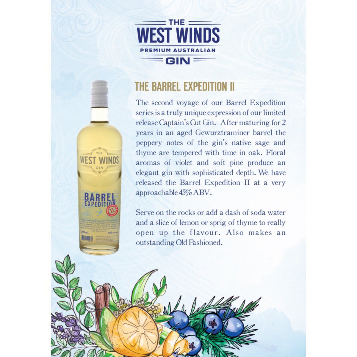 Just released NOW on our website - the second voyage of our Barrel Expedition series is a truly unique expression of our limited release Captain’s Cut Gin.⁣
⁣
Get in quick as these won’t last long - shop now:
thewestwindsgin.com/products/the-b…