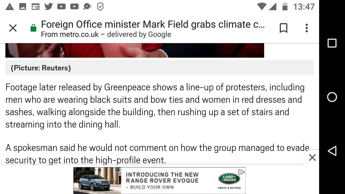 MissStixy's tweet photo. Lmao, she got 'a bruise'. ZERO sympathy for this radical agitator & trespasser - I'd advise people to do a bit of simple investigation into the scenario that occurred. #ThisMorning @MarkFieldUK #Greenpeace #MarkField #markfieldassault #Activism #idiots https://t.co/4VNoBiyw35