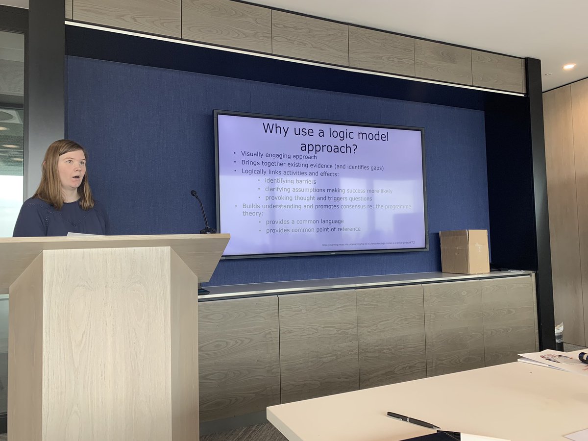 breidobrien's tweet photo. @Scastleclarke from @NuffieldTrust taking us through benefits of using a logic model to help with decisions when considering technology solutions to support flow. #NHSflow2019 @AHSNNetwork @ECISTNetwork @HINSouthLondon @Uberology https://t.co/08iNWXKxY3