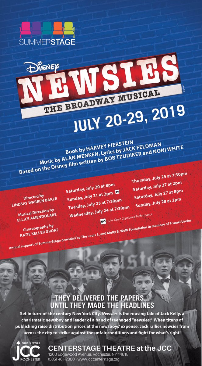 Don’t miss Newsies, hitting the stage in just three weeks! 🗞

Tickets on sale now: jcccenterstage.org