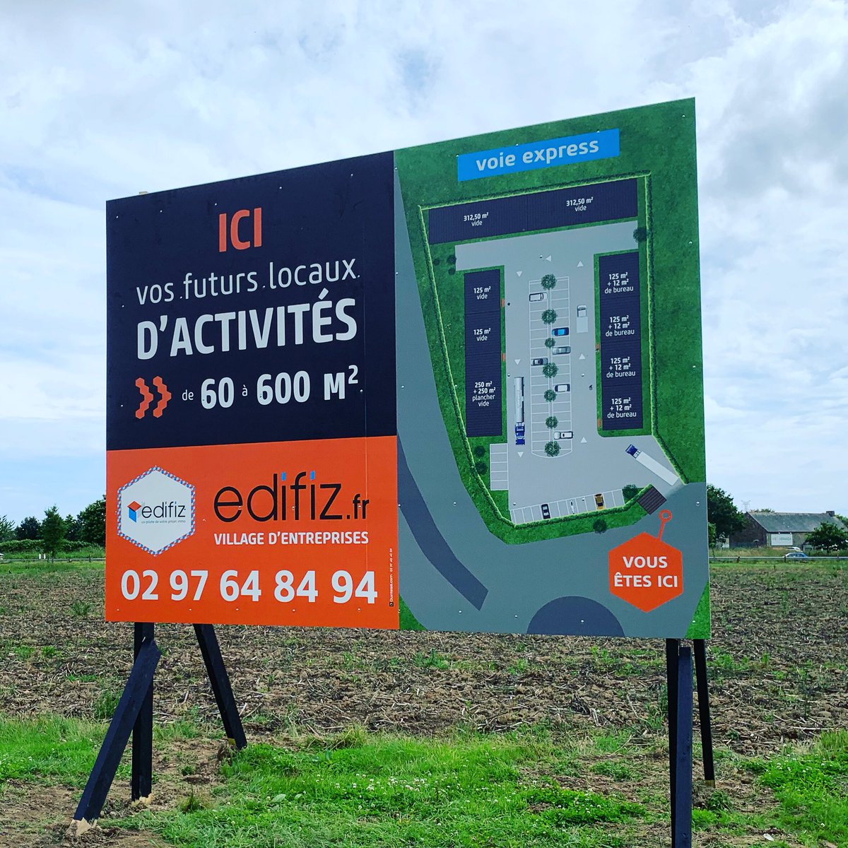 C’est parti pour un nouveau Village d’entreprises Edifiz en #Bretagne 
Un emplacement en bordure de voie express N165 à #quimperlé #mellac 
Des locaux d’activité à partir de 60 m2 pour les #entreprises artisanales #TPE et #PME