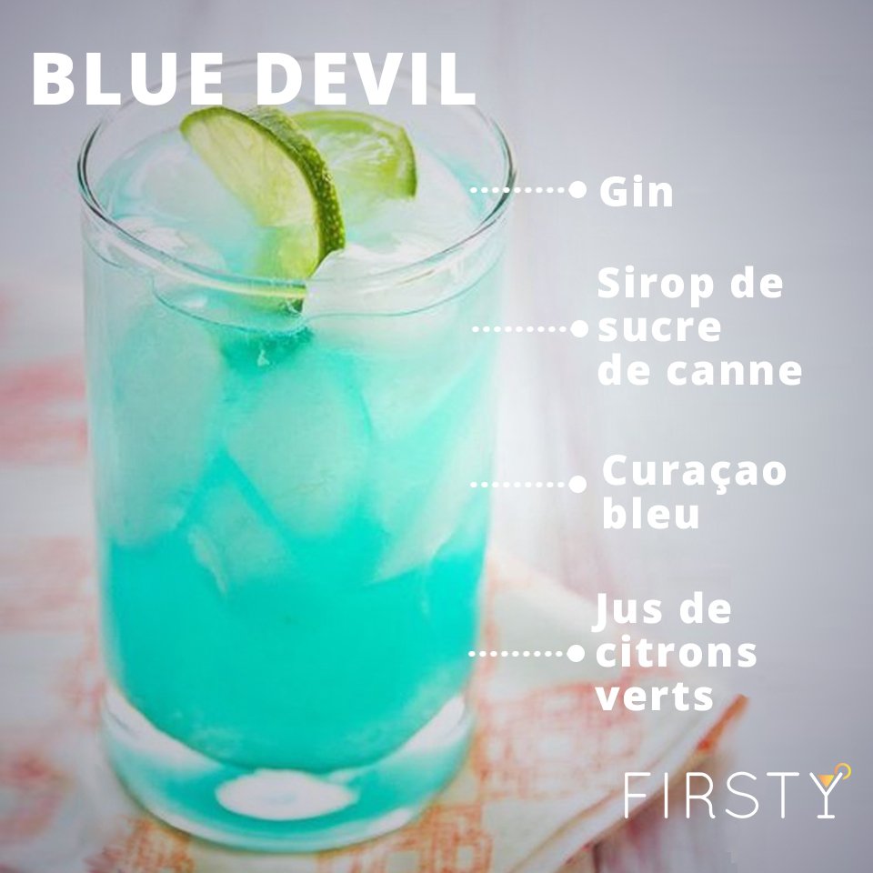 firstyclub's tweet photo. À défaut de vous baigner dans l'eau turquoise, buvez un blue devil ! 😉🍹#cocktail #gin https://t.co/KH2m9LGYc2