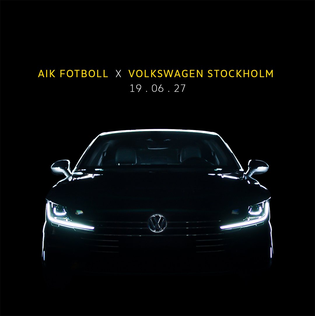 AIKfotboll's tweet photo. AIK Fotboll x @VWSthlm presenterar Ink Edition. Premiär imorgon! https://t.co/aqOwJ39fX9
