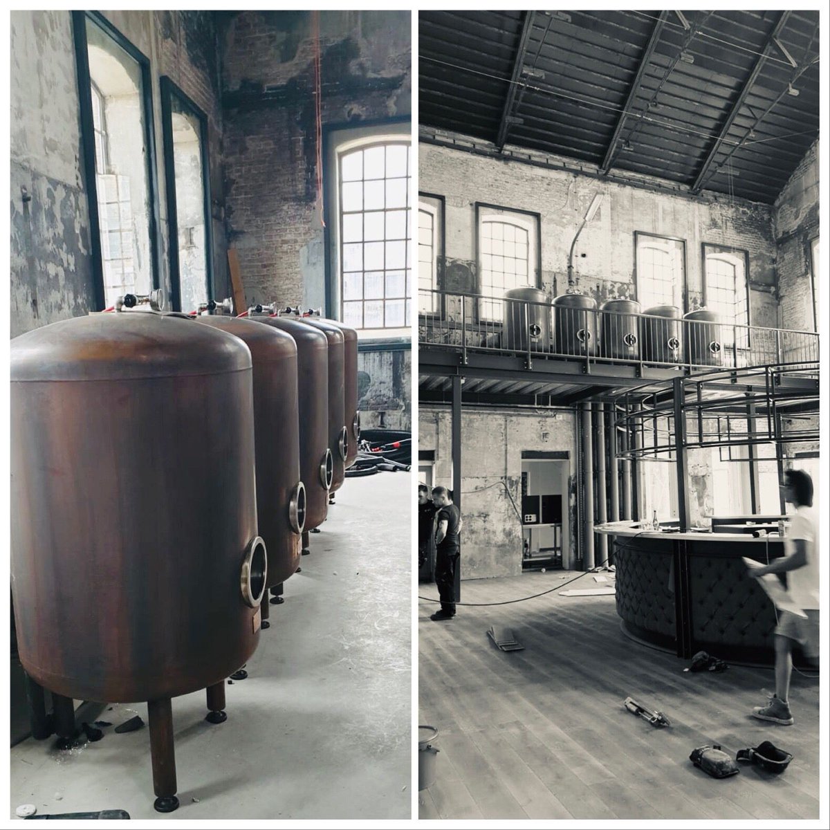 Duotank's tweet photo. Duotank is currently working on a fantastic installation of 5 x old look vertical! Fifth in Eindhoven is opening soon! #fifthnre #tankbeer #breweryfresh #breweryfreshbeer #beertank #welovebeer https://t.co/Ix5MuPm2oJ