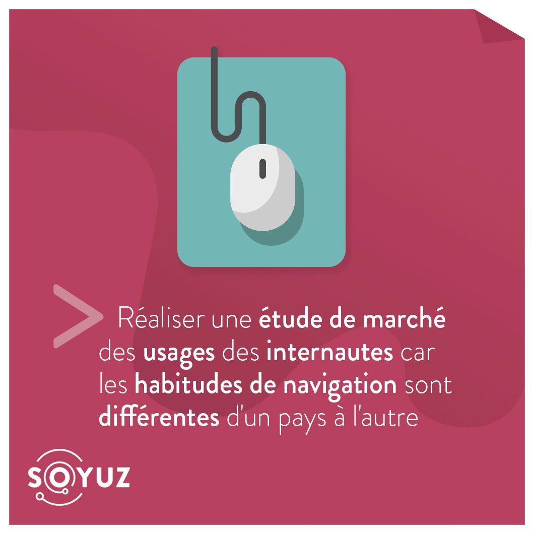 #Marketing #contenus à l'international, Conseil n°12 : Avant de se lancer sur le #web international, réaliser une étude de marché des usages des internautes car les habitudes de #navigation sont très différentes d'un pays à l'autre. 
#international #SEO