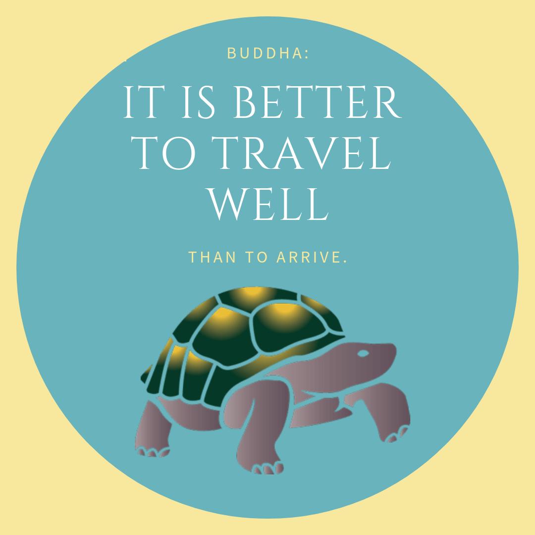To the wisdom  of the turtle and traveling well, paired with our Turtle Magimoji. #turtlemedicine #quotes #magimojis #emojisoflove #earth