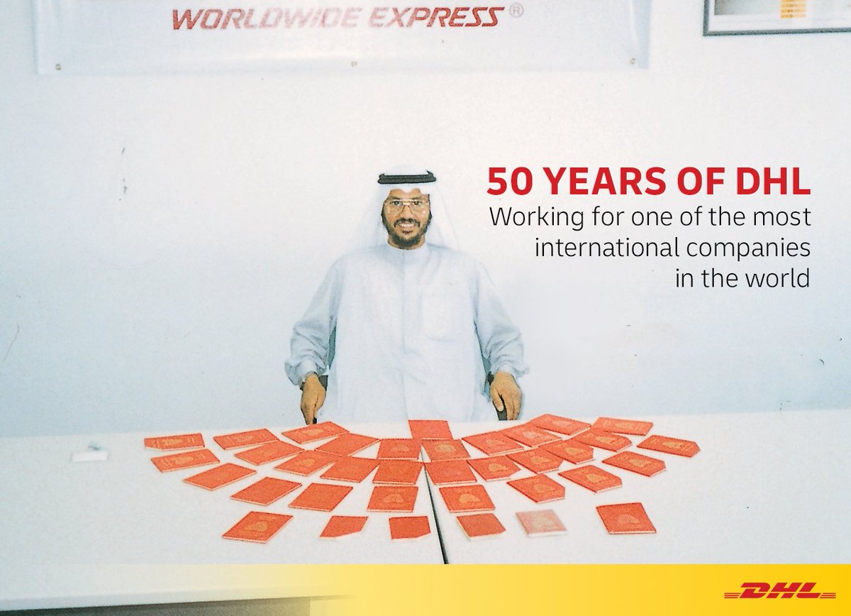 DHLGlobal's tweet image. One of our Bahrain-based couriers began working for #DHL in 1981. Within 20 years, he had flown more than 4,000 flights and filled 43 passports, thanks to the extensive global network of DHL. #50yearsofDHL 50years.dhl