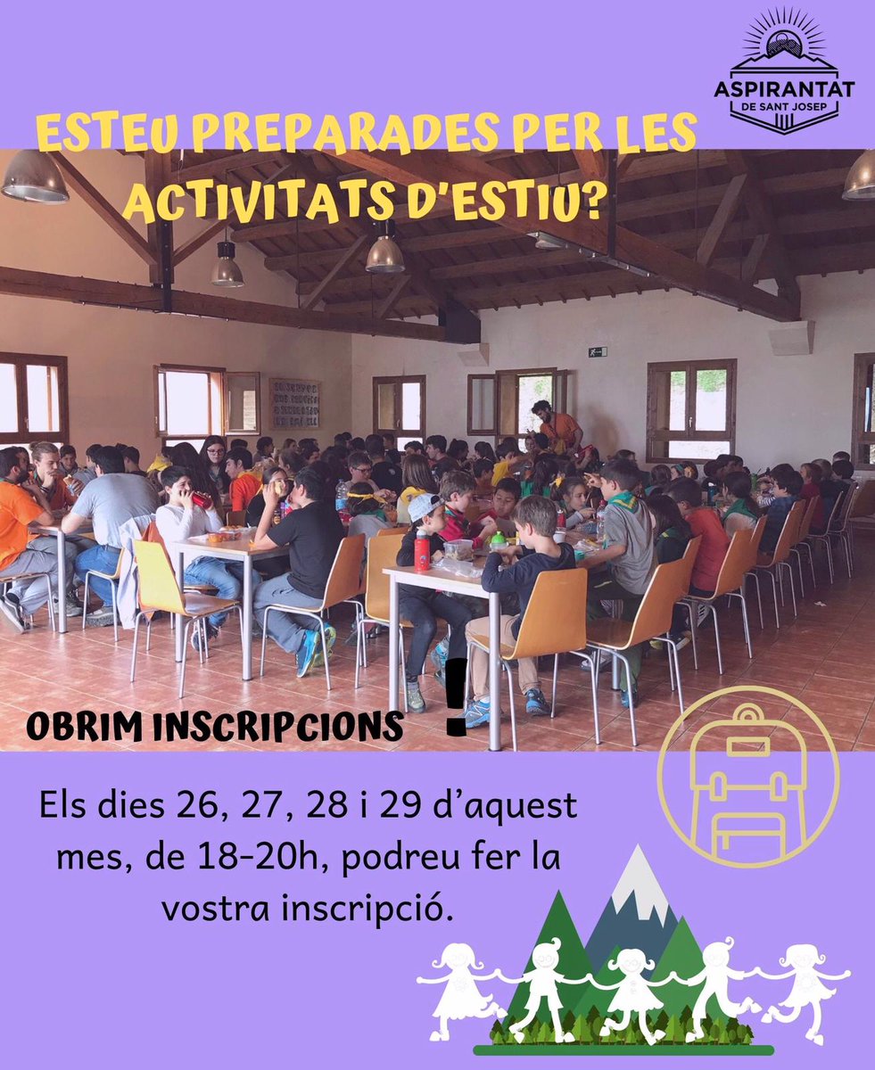 Les activitats d'estiu ja arriben! Esteu preparats? A partir d'avui fins dissabte ja us podeu inscriure, veniu amb nosaltres de colònies i campaments, no us ho perdeu!