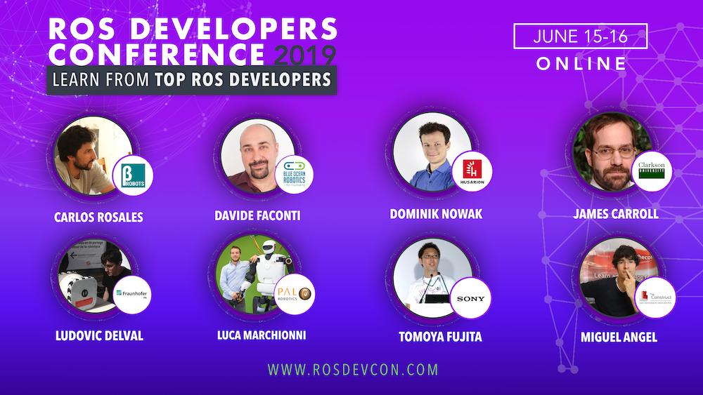 _TheConstruct_'s tweet photo. Video recording of the #ROSDevCon19 is available now: https://t.co/76V922P3Pr

We're grateful to all speakers &amp; participants who made the conference a success!
@luca_marchionni #TomoyaFujita @husarion @JDhark1 @DuckfrostAngel @carlosjoseRG @facontidavide #NorioKosaka 
#GoROS https://t.co/hZjTWz2ayO